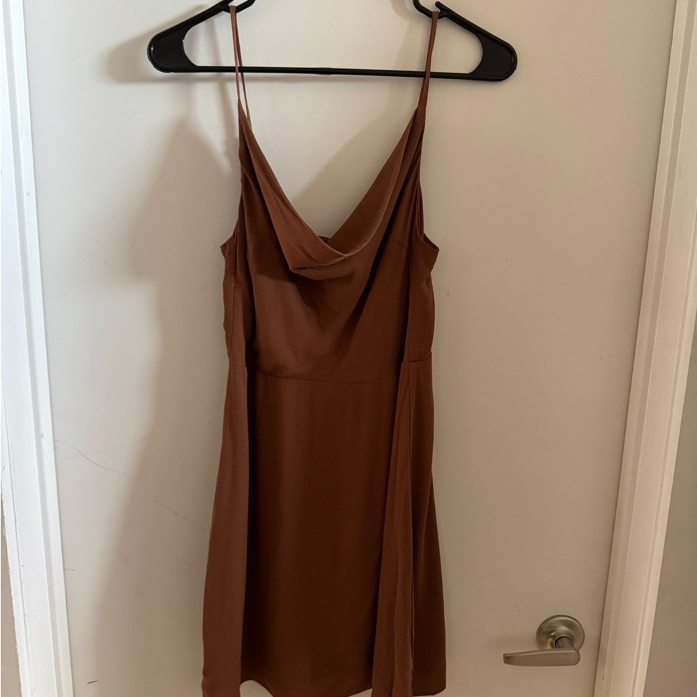 NWOT Sun-deh (aritzia) cowl mini dress